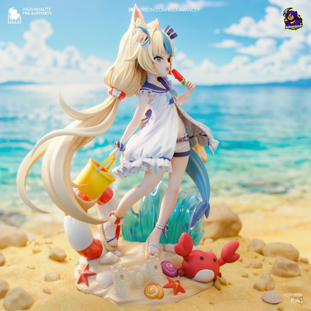 Sameko Saba (VTubers) resin figure by Bulkamancer — studio render 3