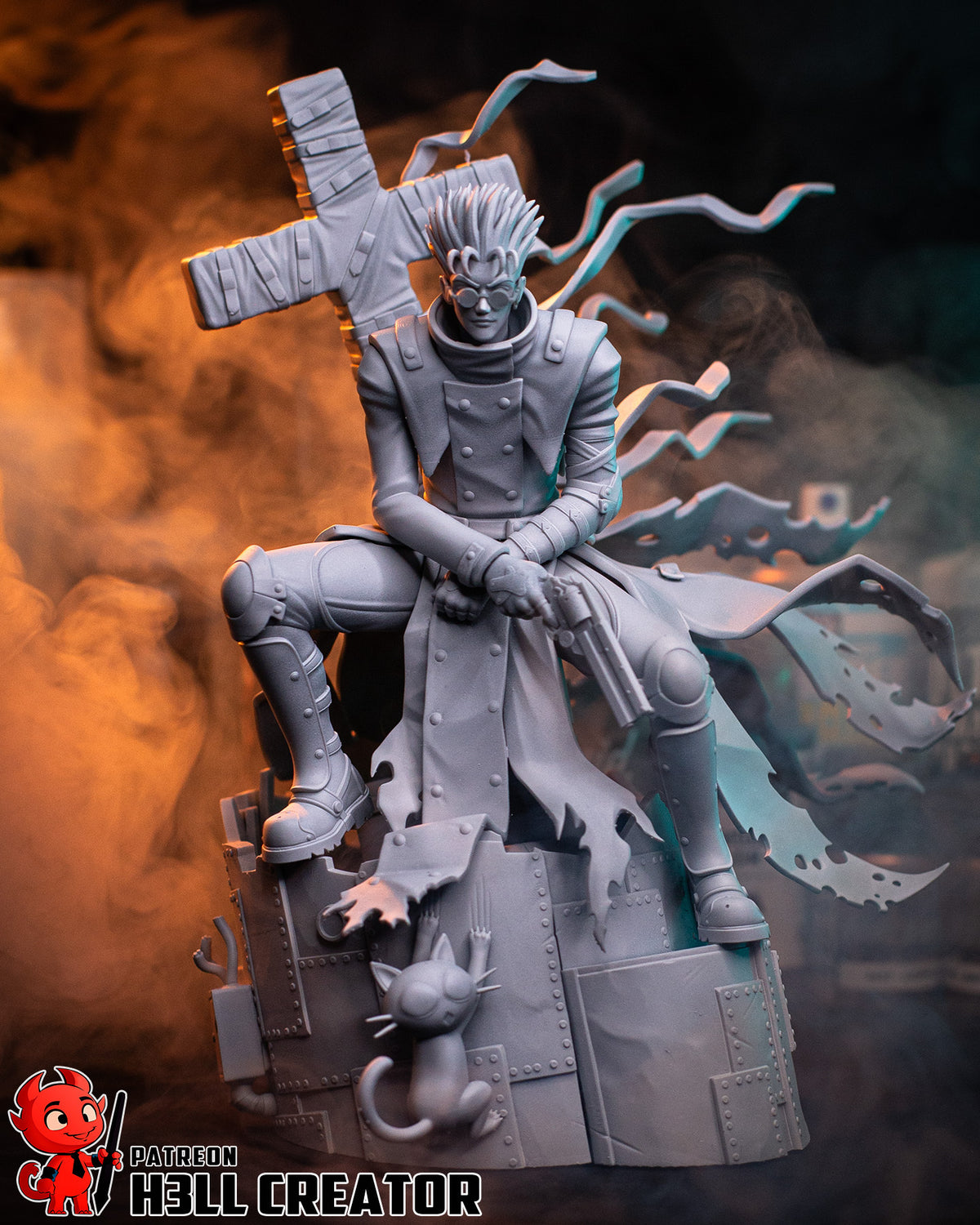 Vash the Stampede (Trigun) resin figure by h3LLcreator — studio render 11