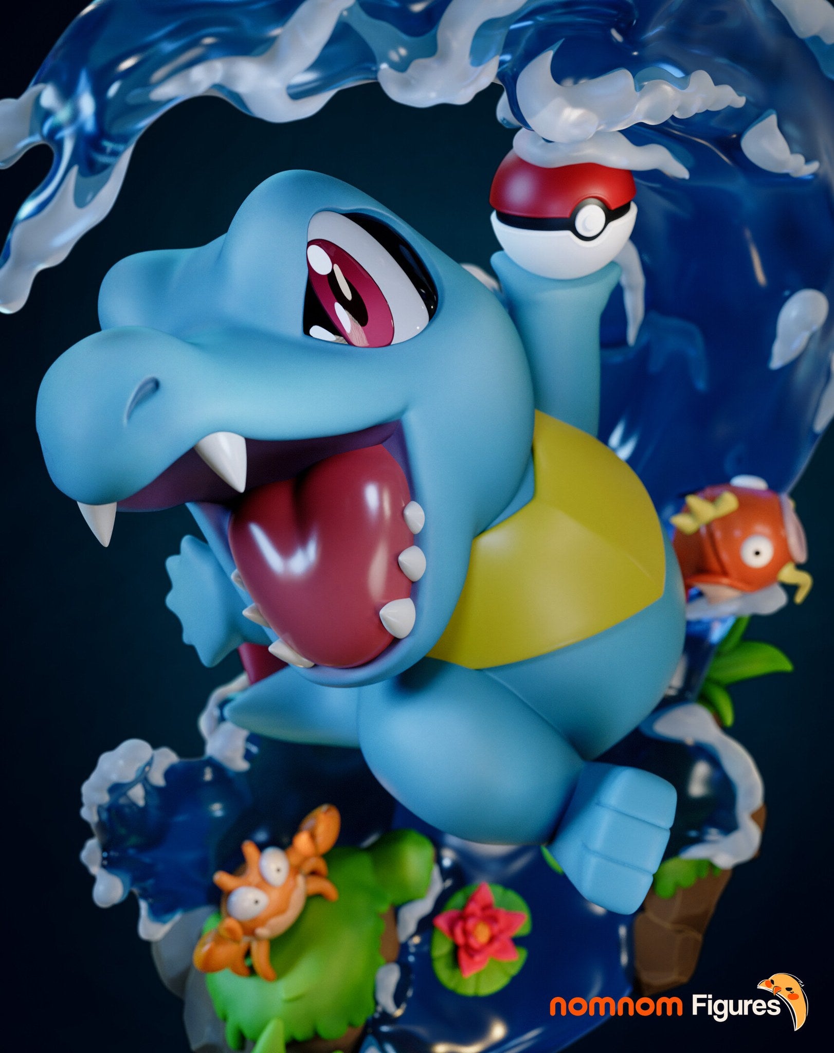 Totodile Pokemon Chibi resin figure by NomNom Figures — studio preview 2