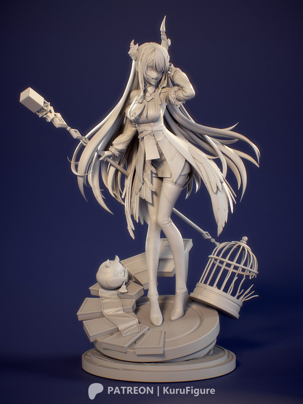 Nerissa Ravencroft (Hololive) resin figure by Kuru Figures — studio render 7