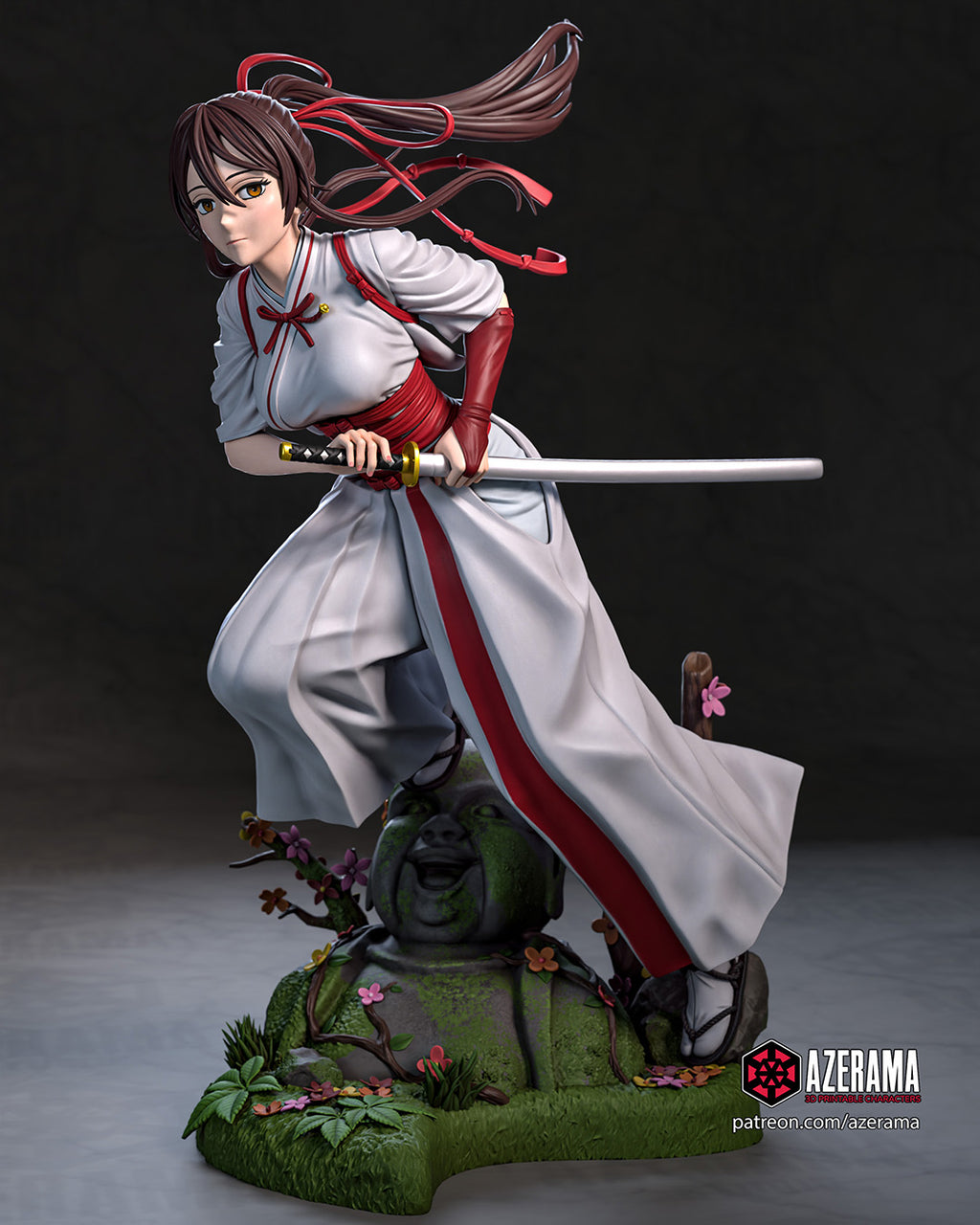 Sagiri (Hell's Paradise) resin figure by Azerama — studio render 1
