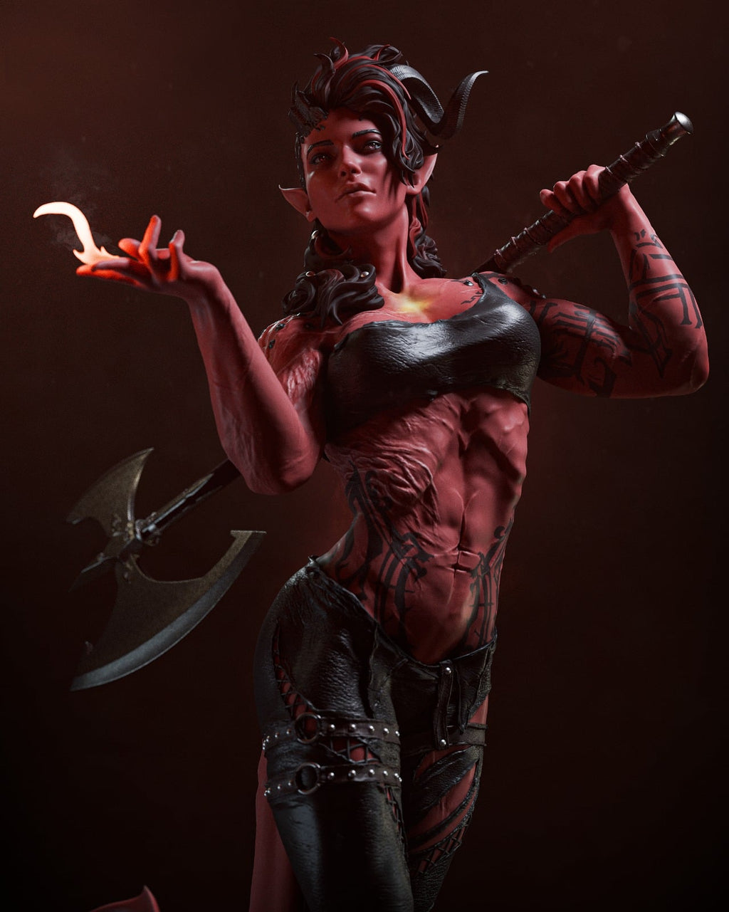 Karlach Baldur's Gate resin figure by CA 3D Studios — studio preview 1