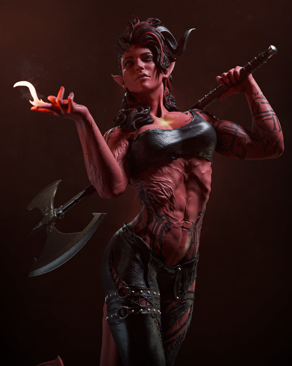 Karlach Baldur's Gate resin figure by CA 3D Studios — studio preview 1