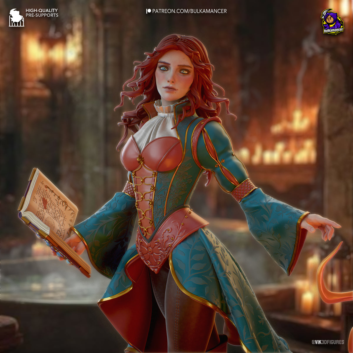 Triss Merigold (The Witcher) resin figure by Bulkamancer — studio render 1