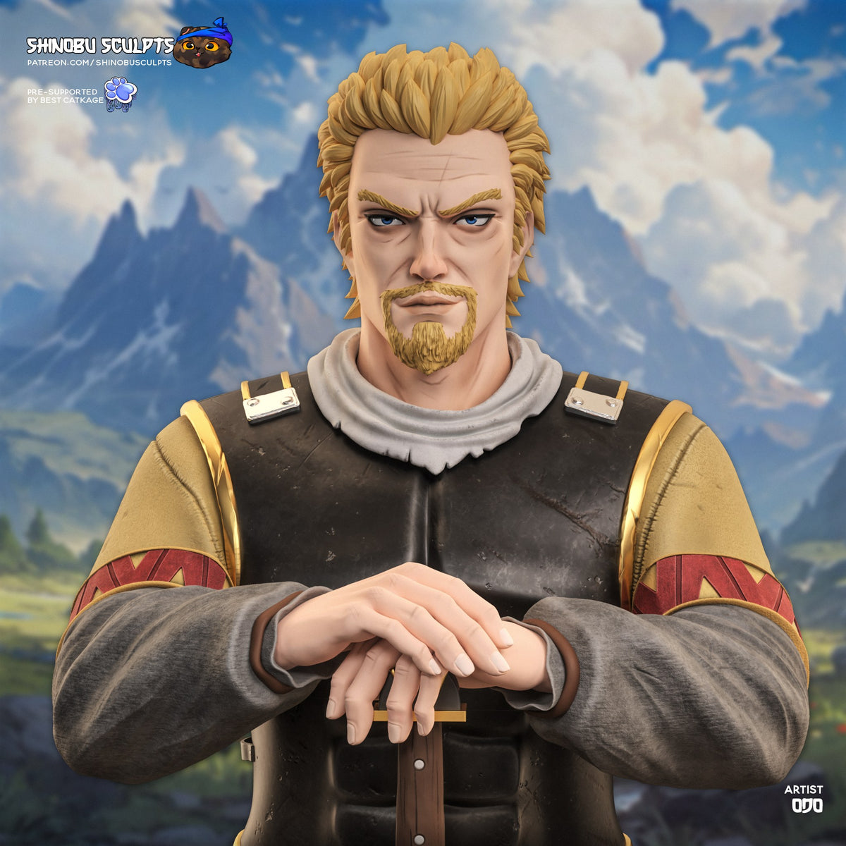 Askeladd (Vinland Saga) resin figure by Shinobu Sculpts — studio render 1