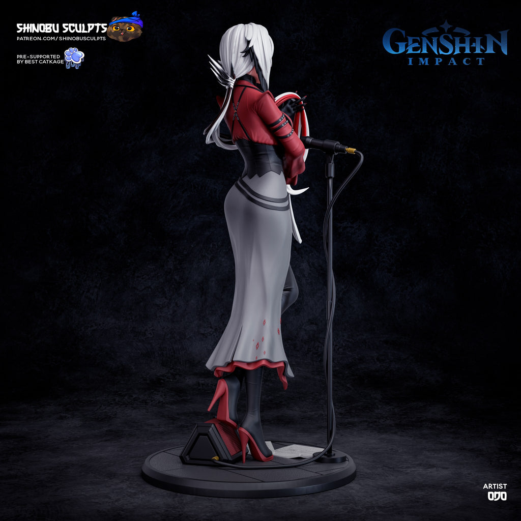 Arlecchino (Genshin Impact) resin figure by Shinobu Sculpts — studio render 3