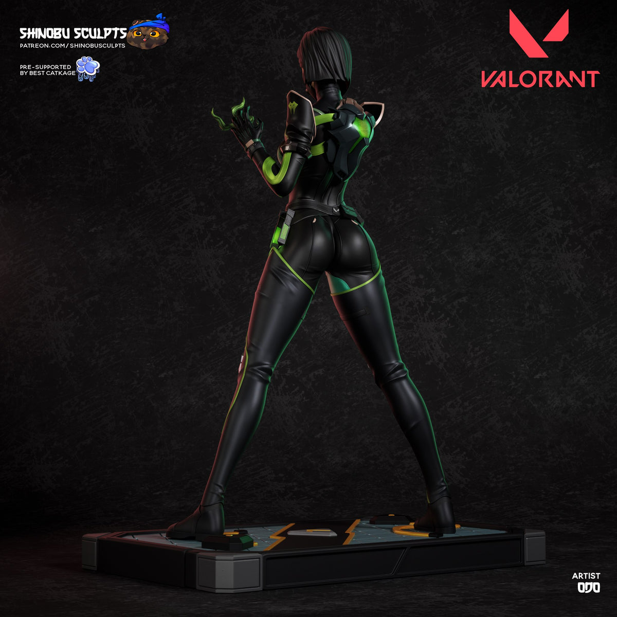 Viper (Valorant) resin figure by Shinobu Sculpts — studio render 3