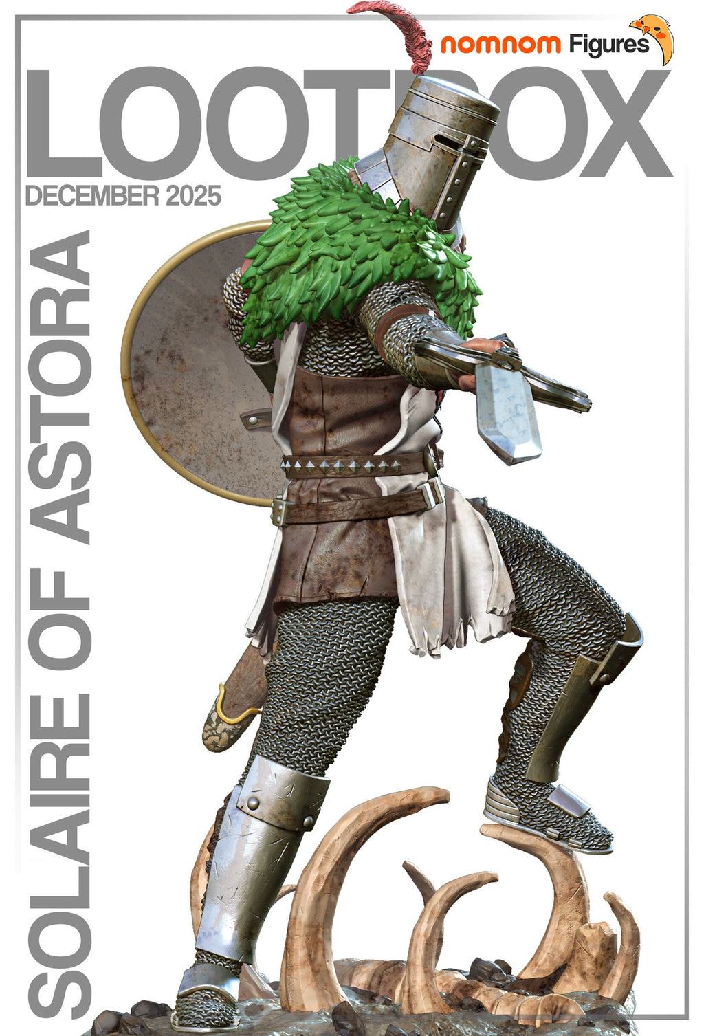Solaire of Astora Dark Souls resin figure by NomNom Figures — studio preview 1