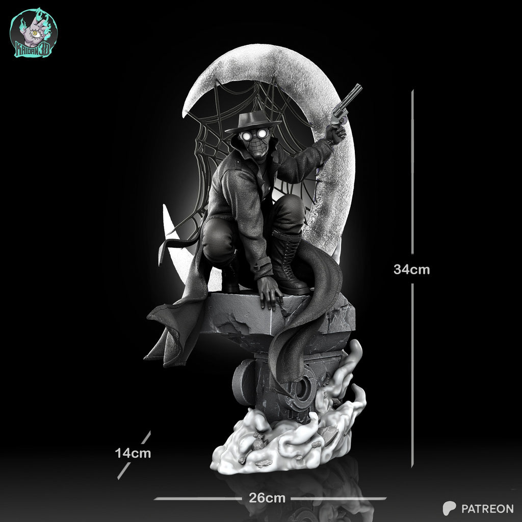 Spider-Man Noir (Marvel) resin figure by Kaidan 3D — studio render 6