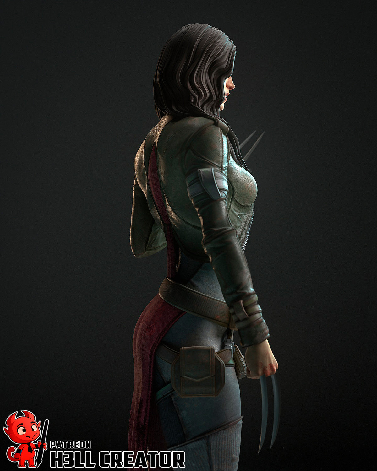 Laura Kinney (Marvel) resin figure by h3LLcreator — studio render 8
