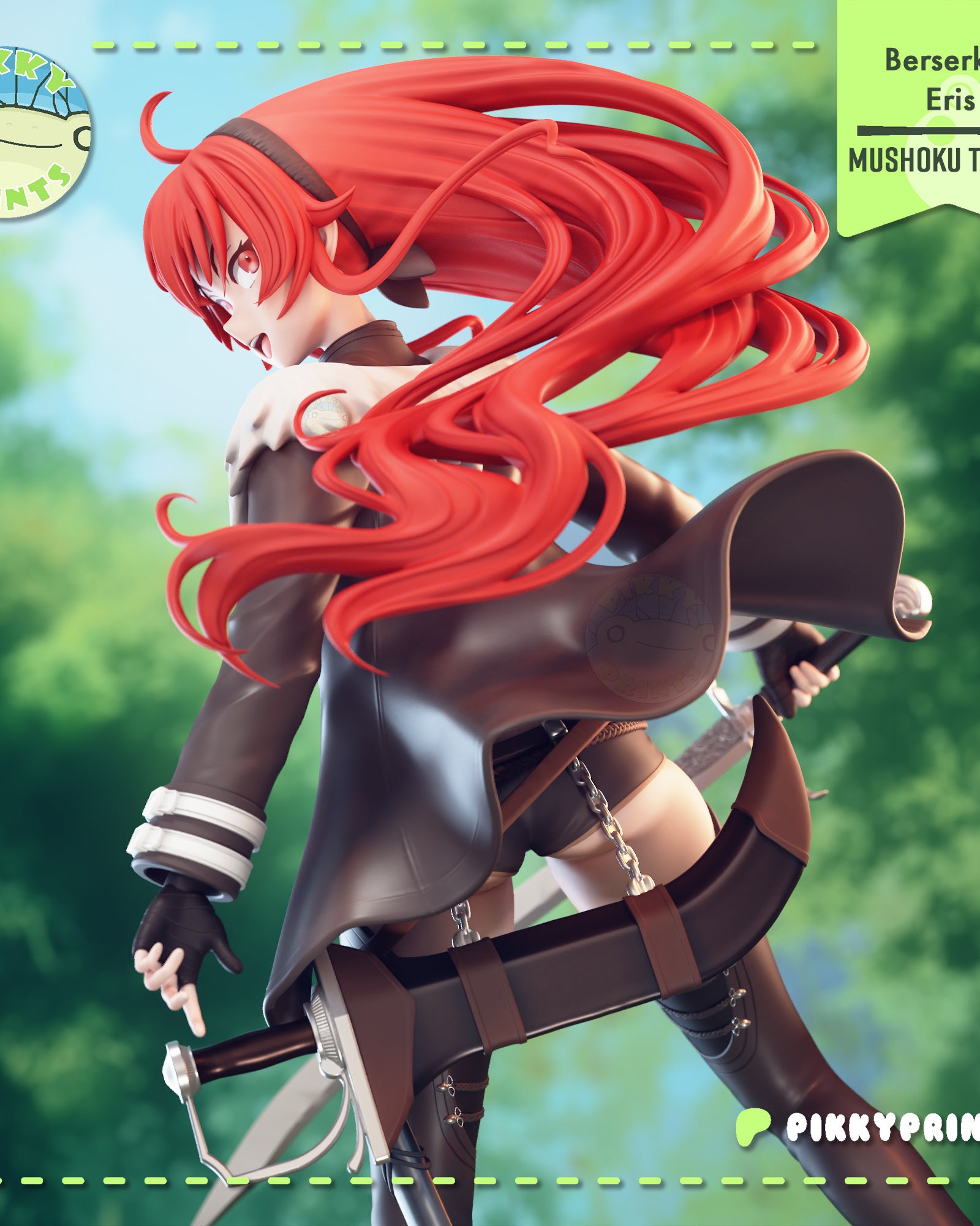 Eris Boreas Greyrat (Mushoku Tensei) resin figure by PikkyPrints — studio render 3