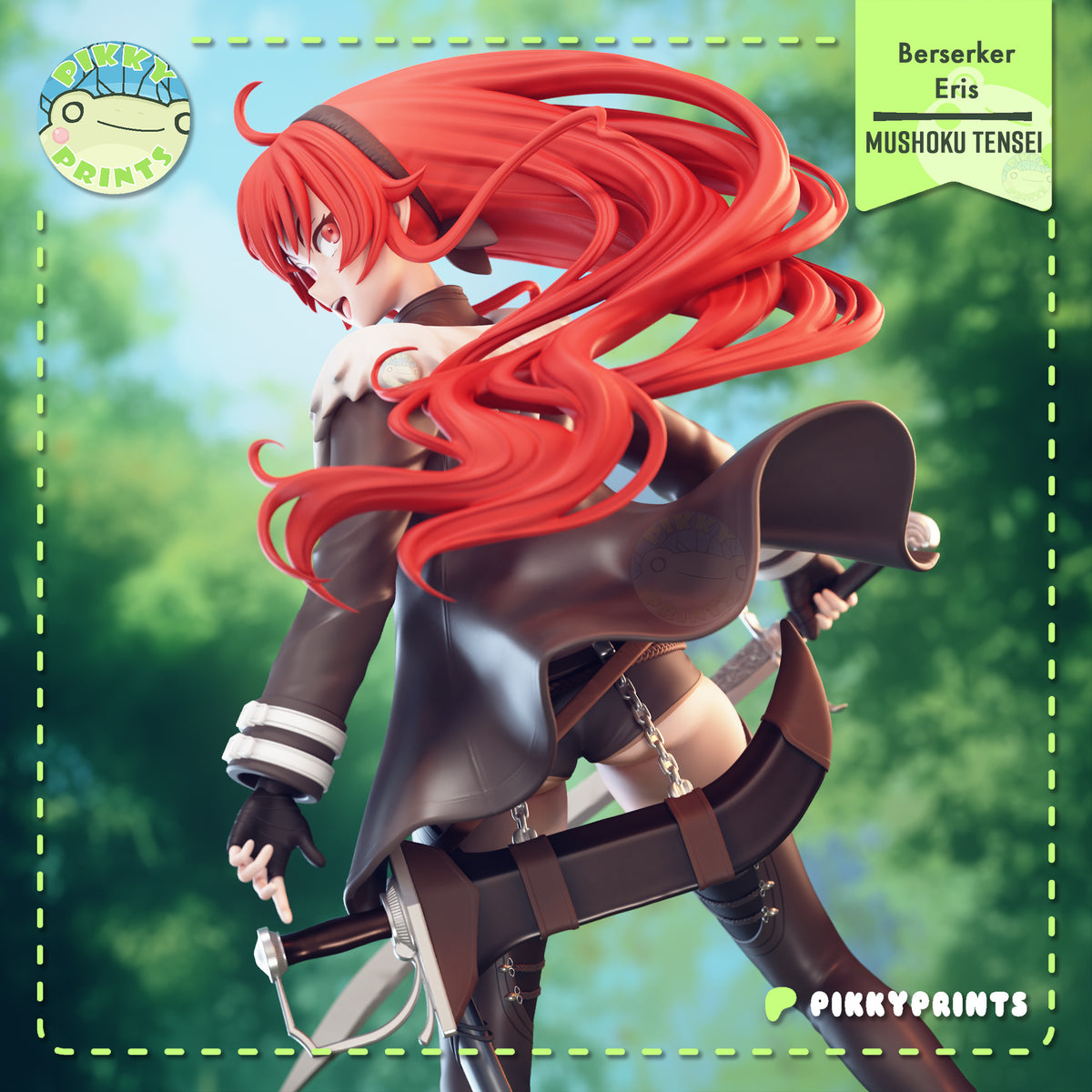 Eris Boreas Greyrat (Mushoku Tensei) resin figure by PikkyPrints — studio render 3