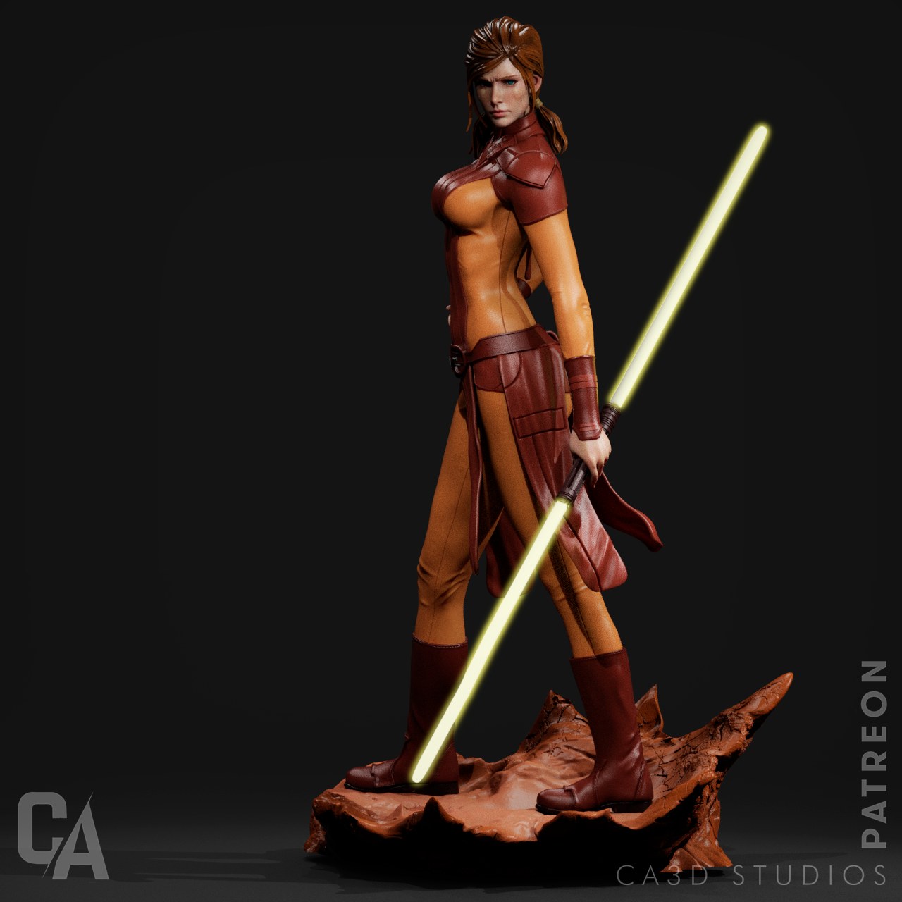 Bastila Shan Star Wars resin figure by CA 3D Studios — studio preview 2