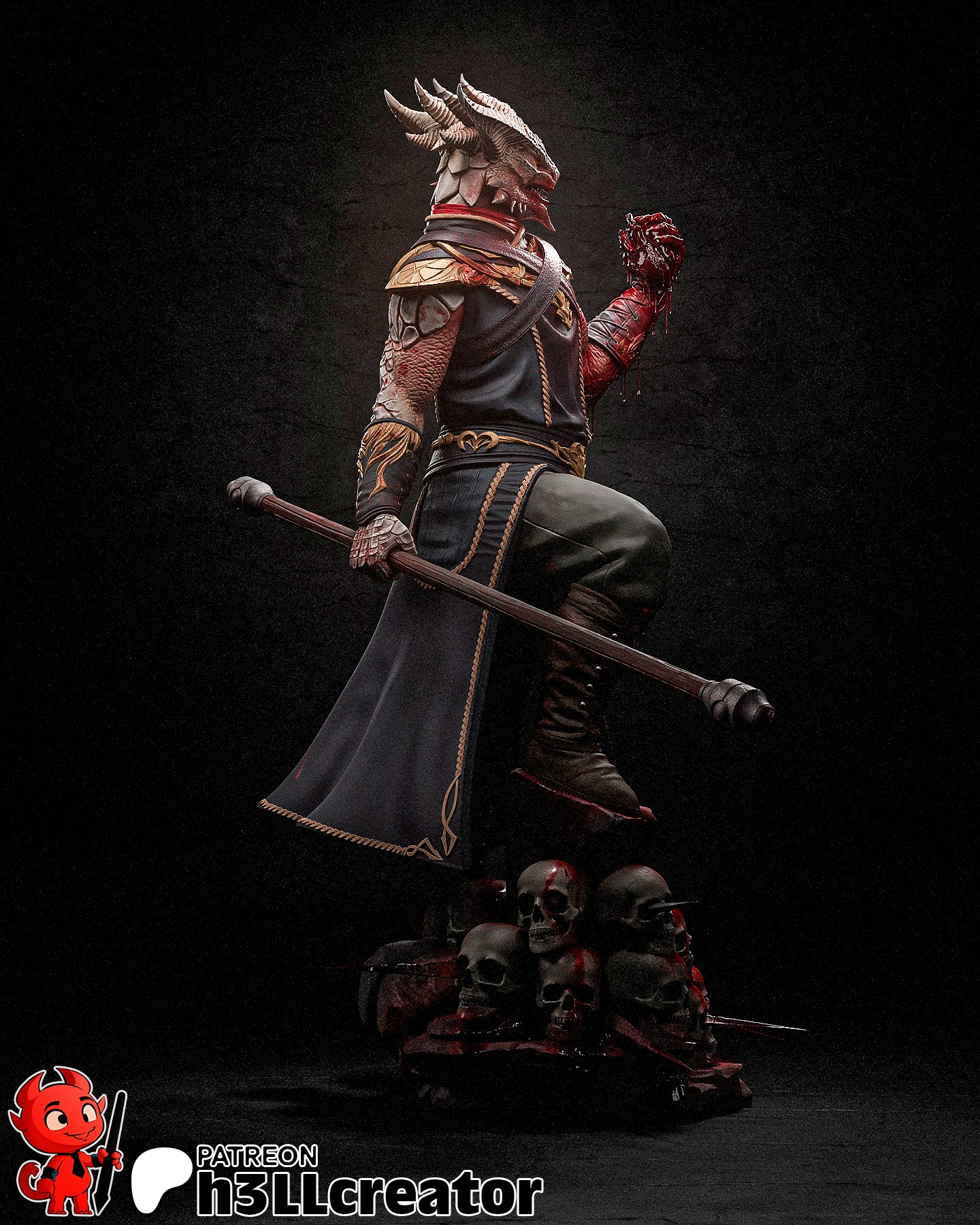 Dark Urge (Baldur's Gate) resin figure by h3LLcreator — studio render 4