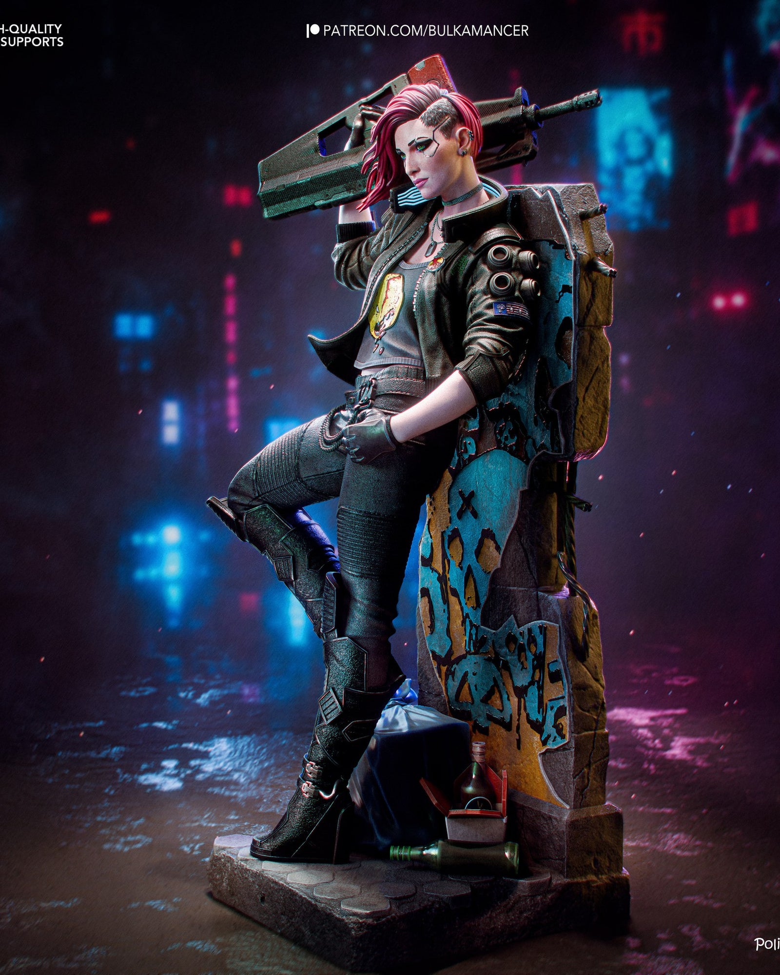 V (Valerie) (Cyberpunk 2077) resin figure by Bulkamancer — studio render 4