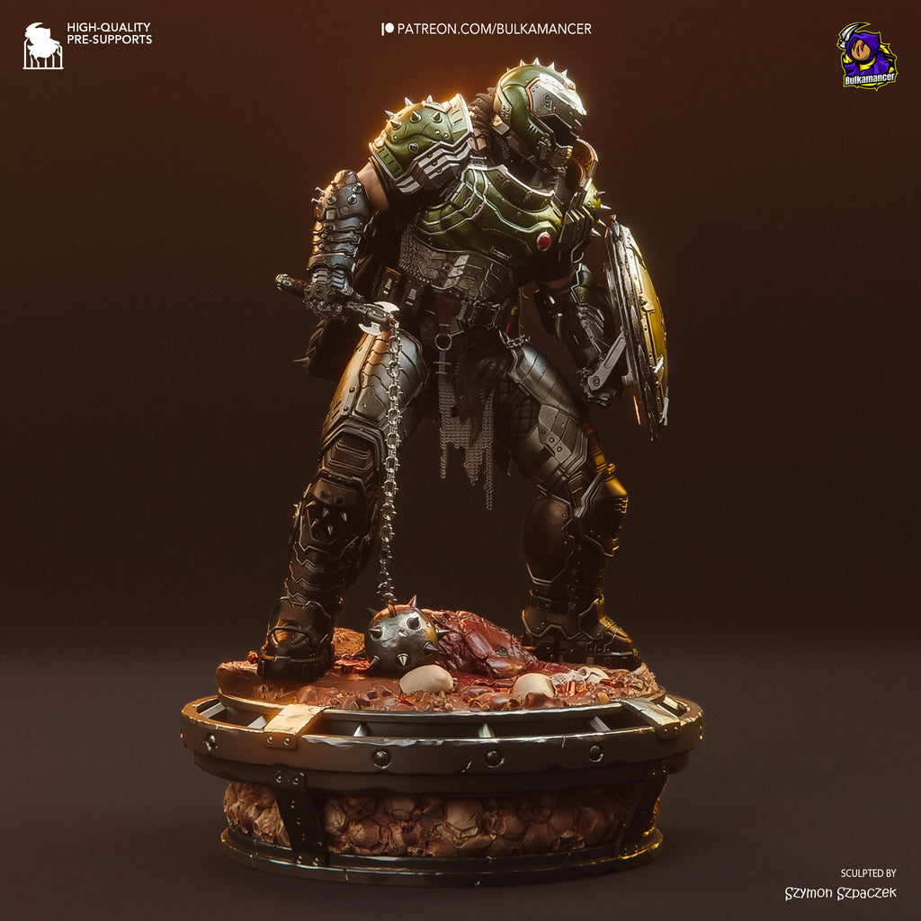 Doom Slayer (Doom) resin figure by Bulkamancer — studio render 5
