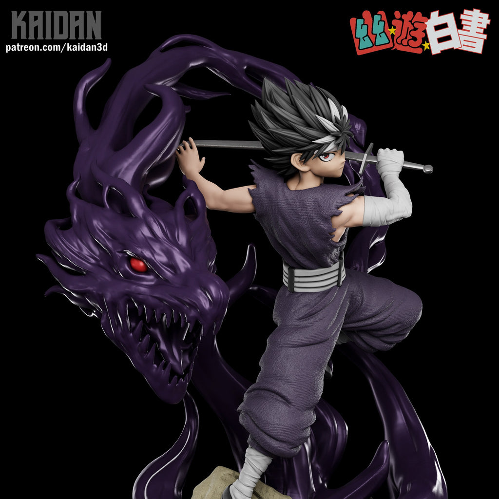Hiei (YuYu Hakusho) resin figure by Kaidan 3D — studio render 3