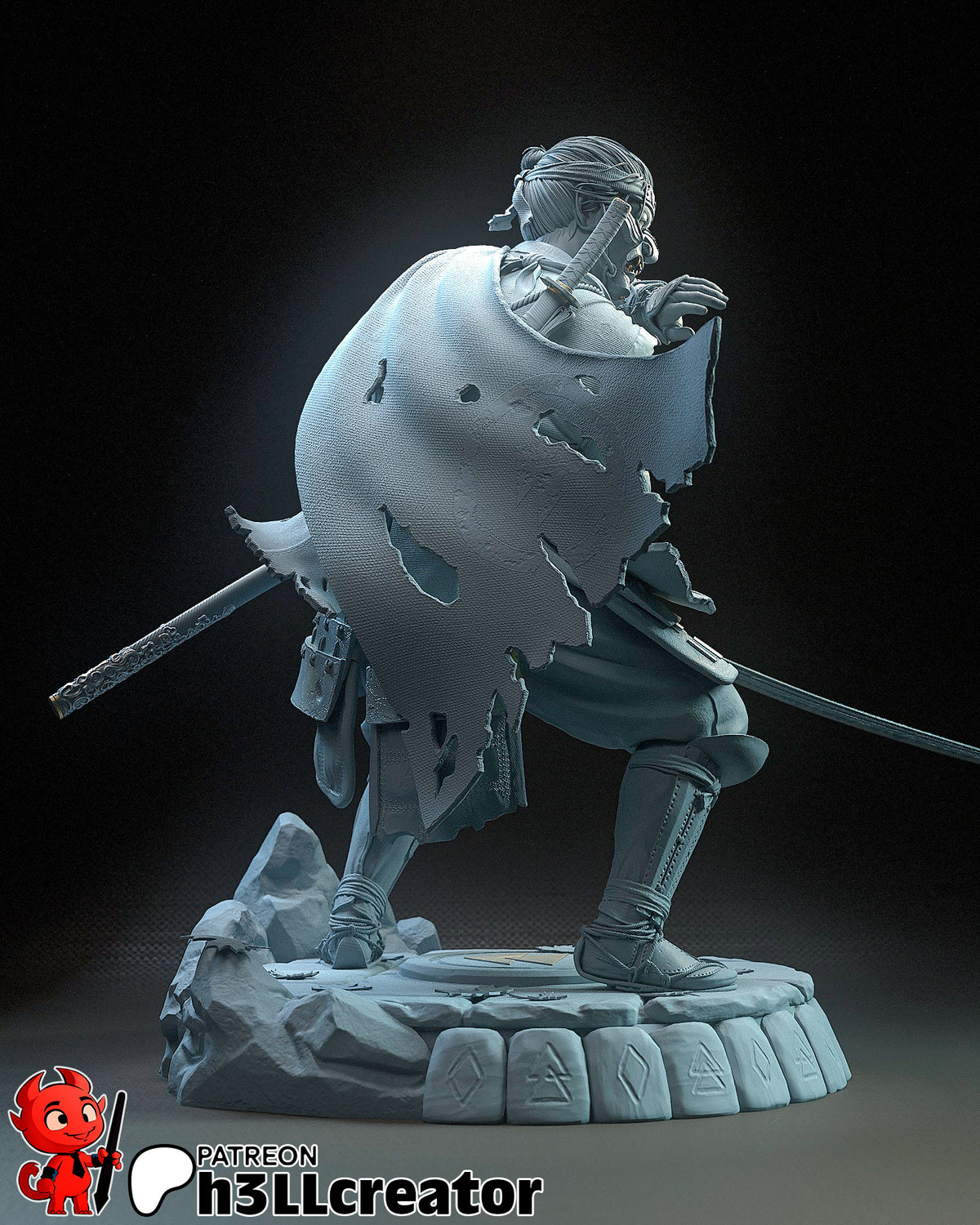 Jin Sakai (Ghost of Tsushima) resin figure by h3LLcreator — studio render 13