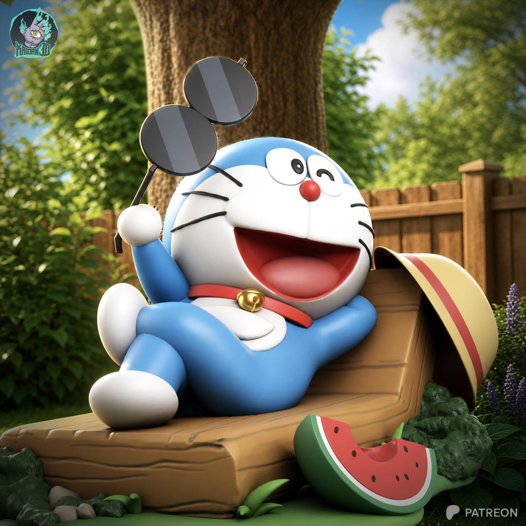 Doraemon (Doraemon) resin figure by Kaidan 3D — studio render 2