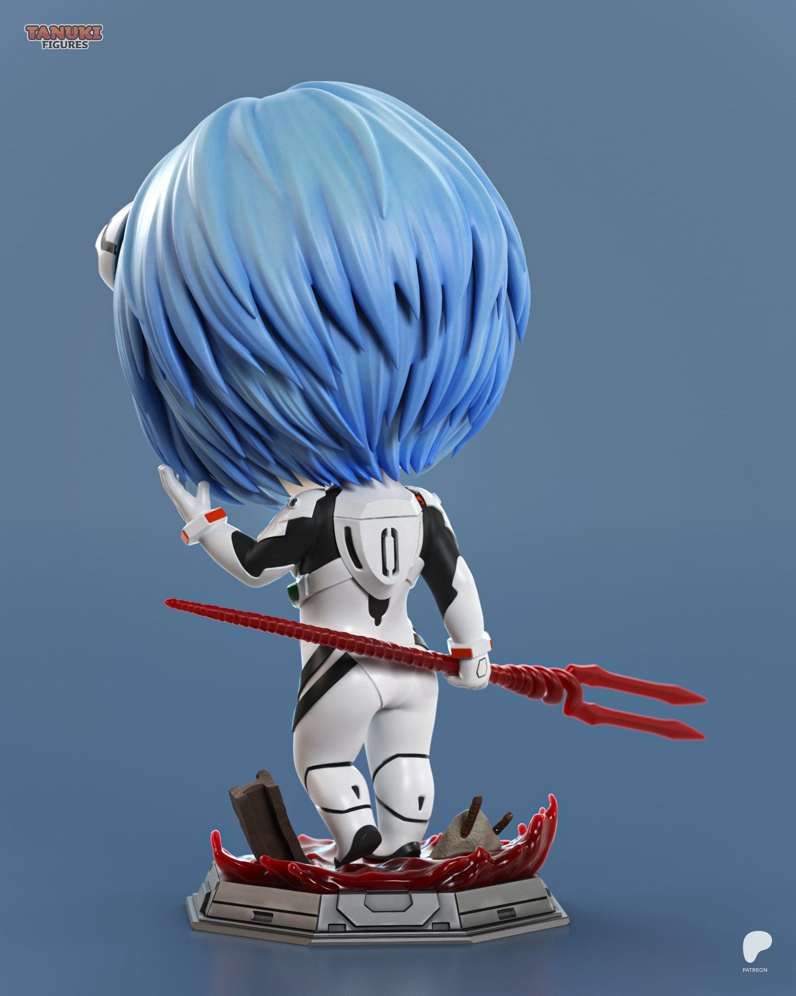 Rei Ayanami (Evangelion) resin figure by Tanuki Figures — studio render 3