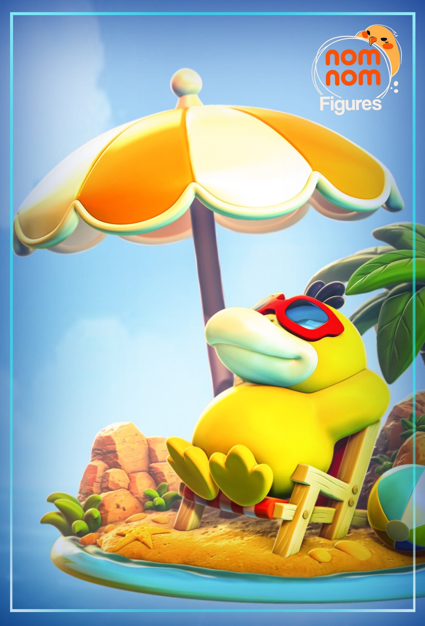 Psyduck Pokemon Chibi resin figure by NomNom Figures — studio preview 1