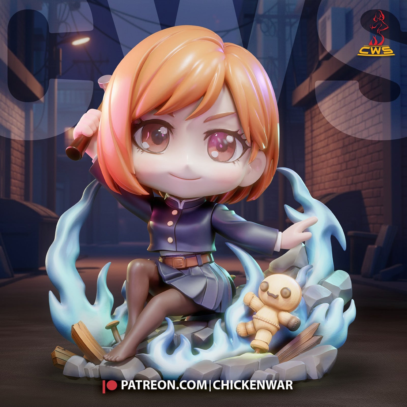 Nobara Kugisaki (Jujutsu Kaisen) resin figure by CW Studio — studio render 1