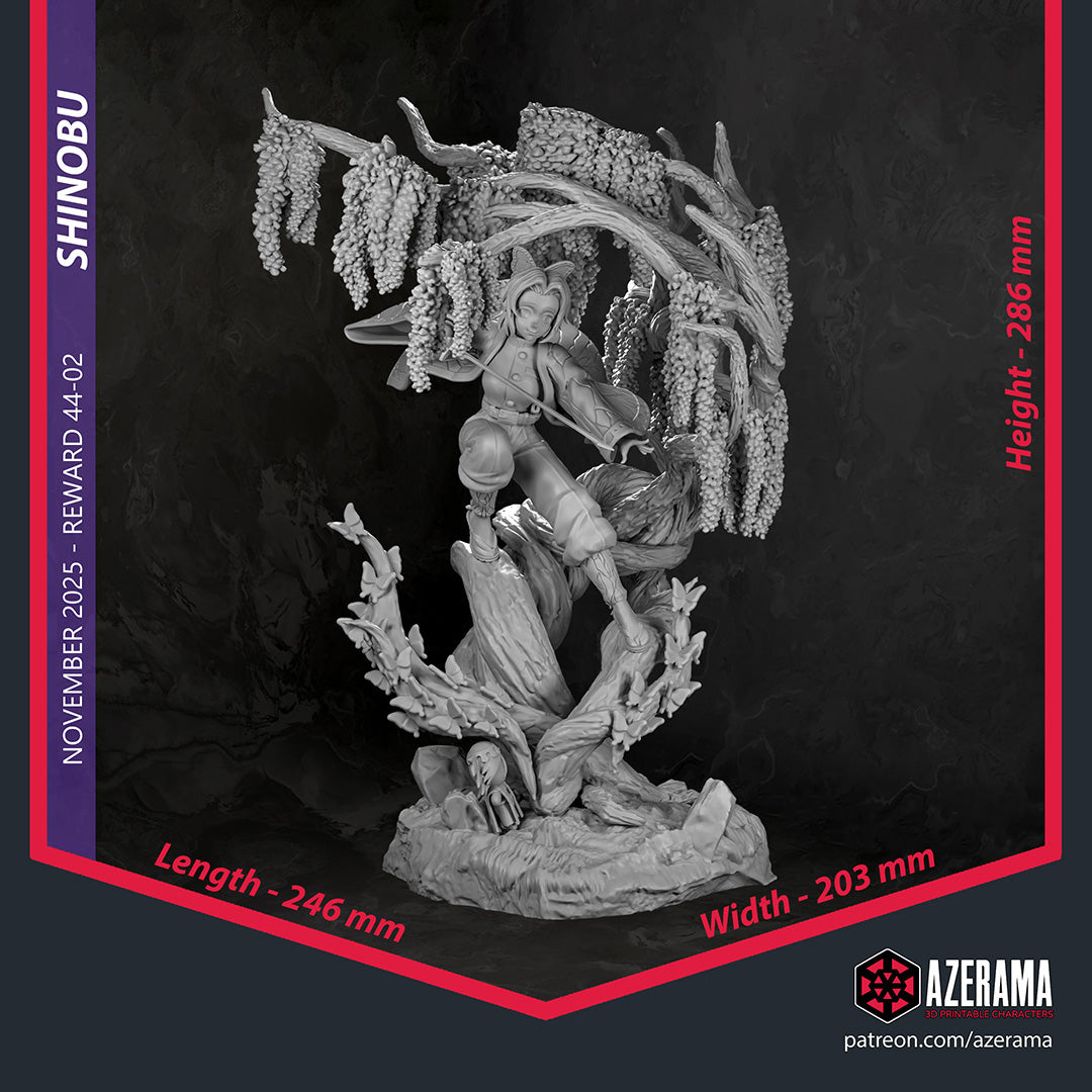 Shinobu Kocho (Demon Slayer) resin figure by Azerama — studio render 4