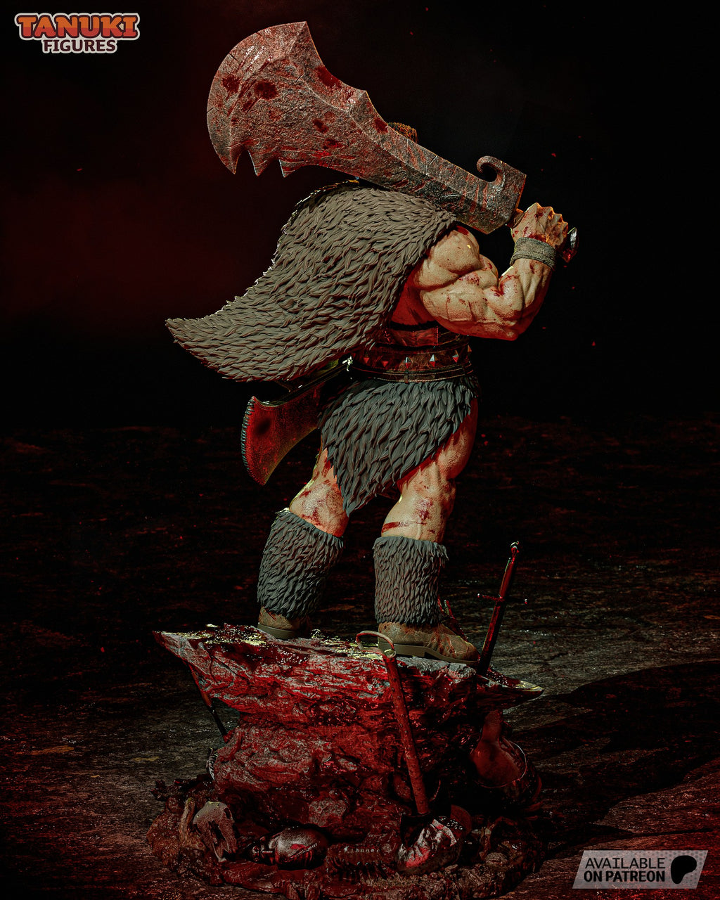 Zodd (Berserk) resin figure by Tanuki Figures — studio render 2