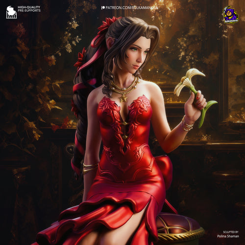 Aerith Gainsborough (Final Fantasy) resin figure by Bulkamancer — studio render 1