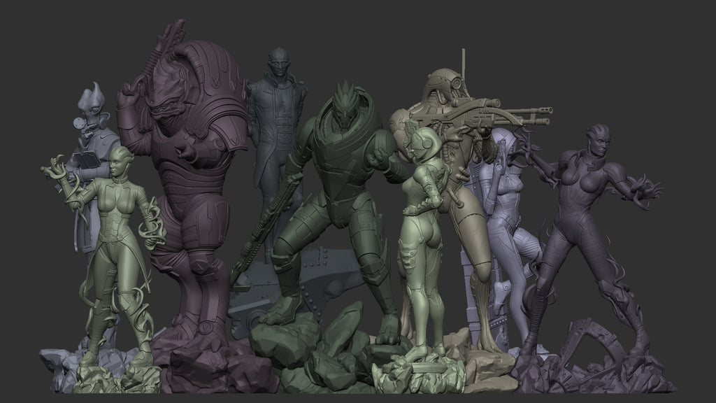 Garrus Vakarian (Mass Effect) resin figure by h3LLcreator — studio render 8