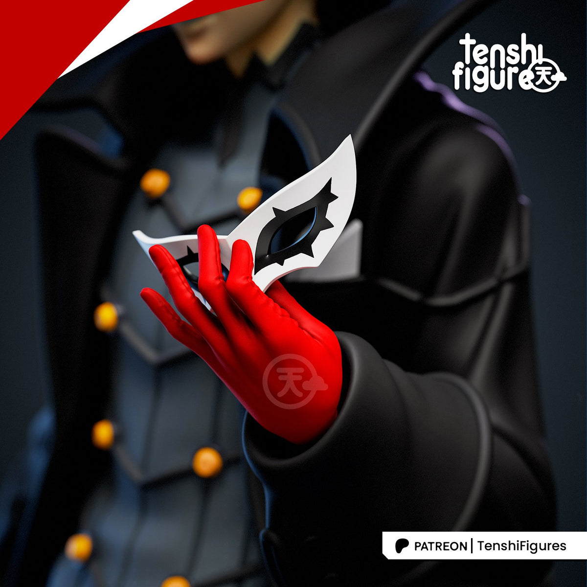 Ren Amamiya (Persona 5) resin figure by Tenshi Figures — studio render 2