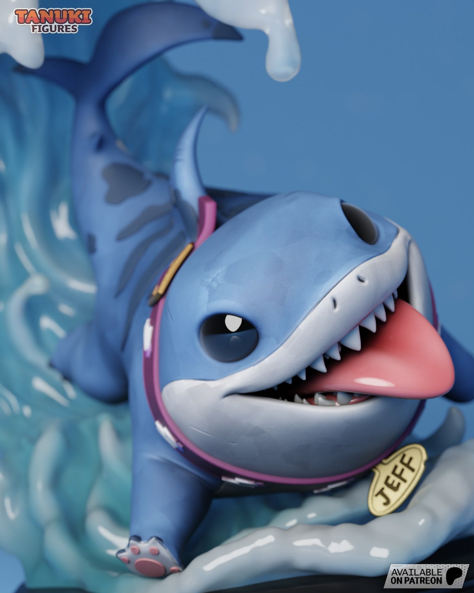 Jeff the Land Shark (Marvel) resin figure by Tanuki Figures — studio render 1
