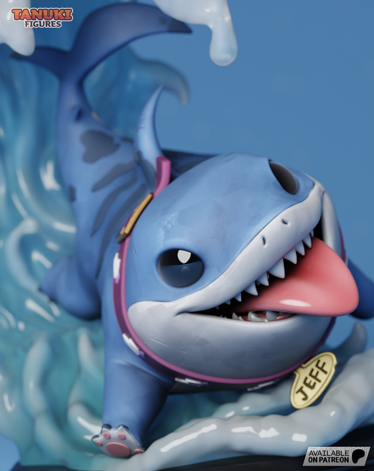 Jeff the Land Shark (Marvel) resin figure by Tanuki Figures — studio render 1