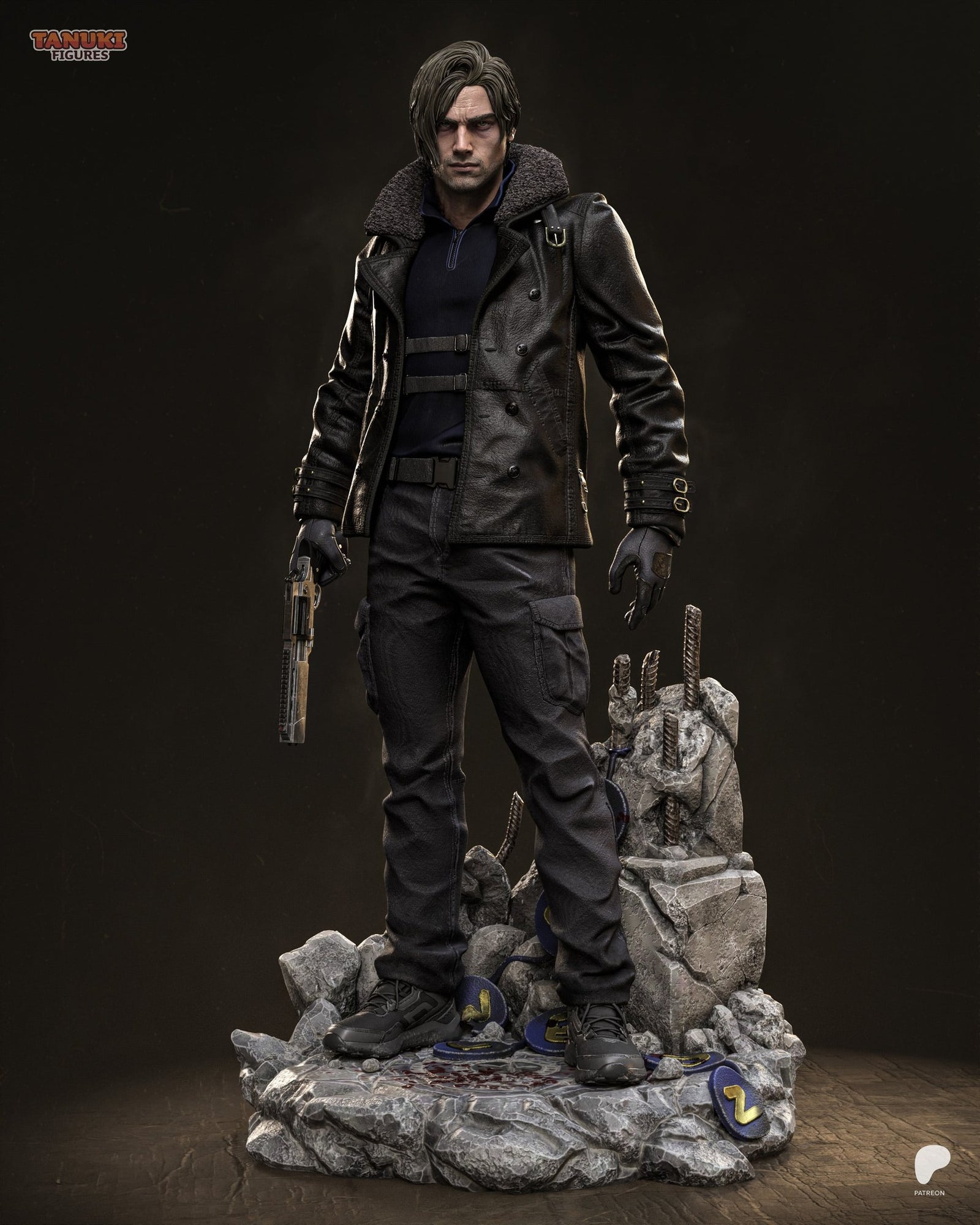 Leon S. Kennedy (Resident Evil) resin figure by Tanuki Figures — studio render 1