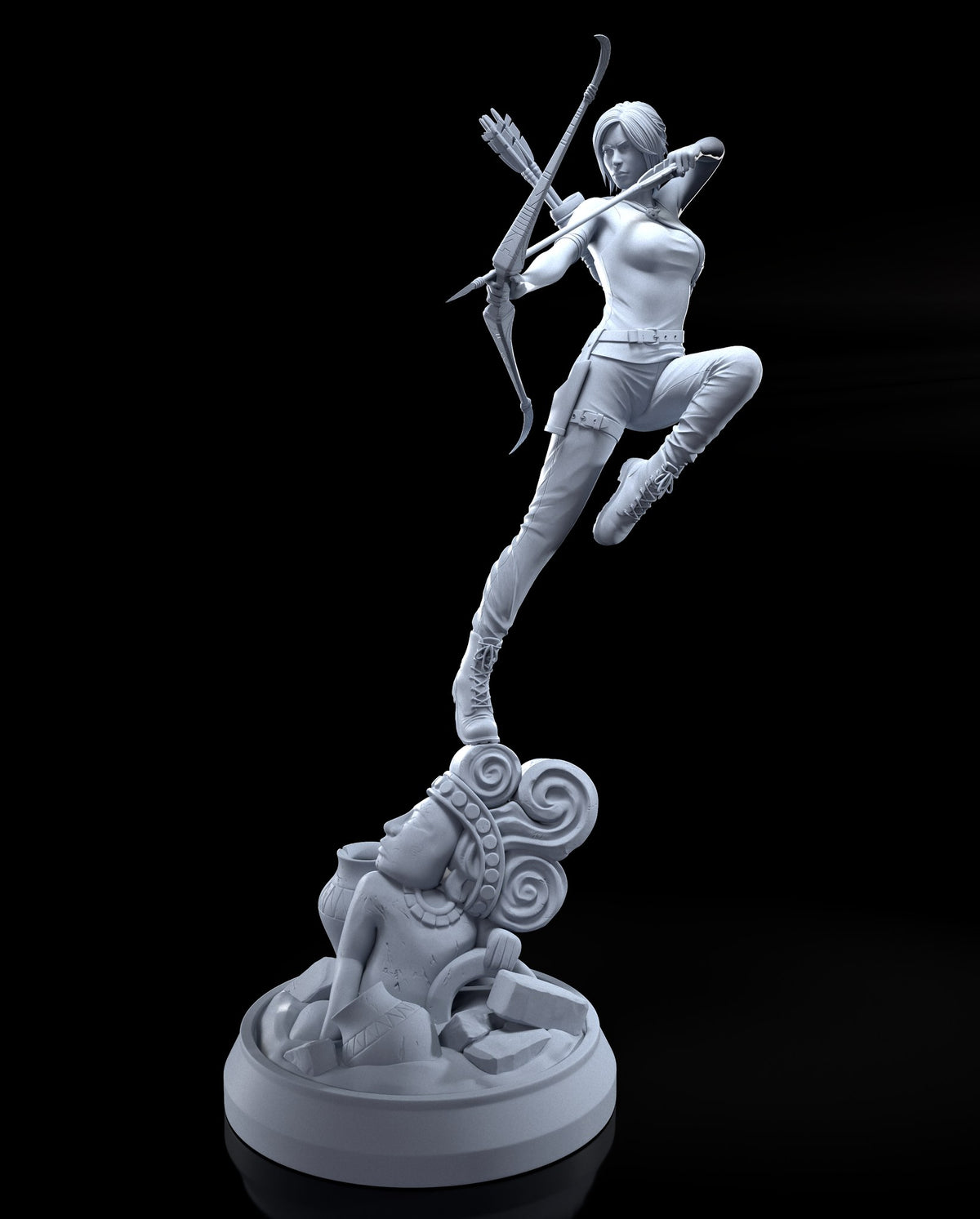 Lara Croft (Tomb Raider) resin figure by h3LLcreator — studio render 2