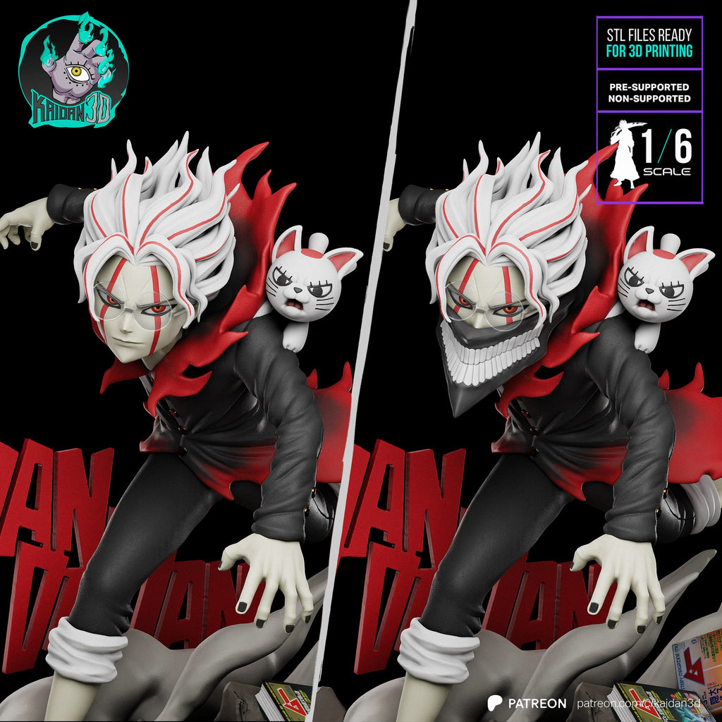 Okarun (Dandadan) resin figure by Kaidan 3D — studio render 3