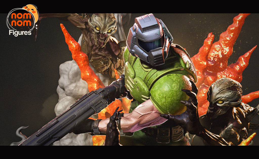 Doom Guy — studio render 2