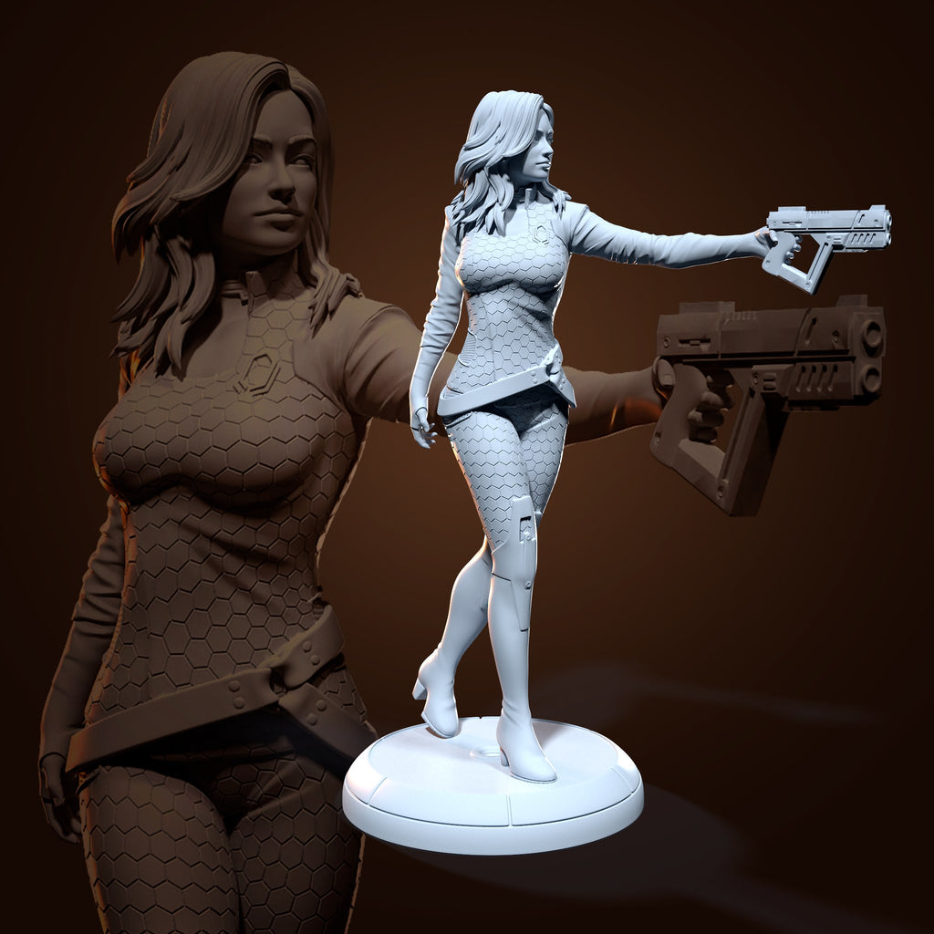 Miranda Lawson (Mass Effect) resin figure by h3LLcreator — studio render 3