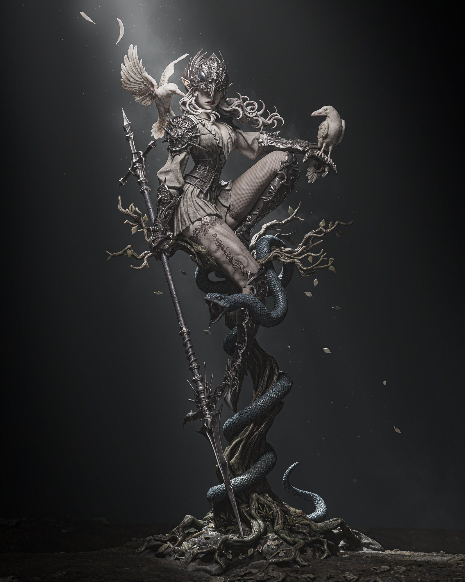 Lenora Queen of Crows — studio render 3