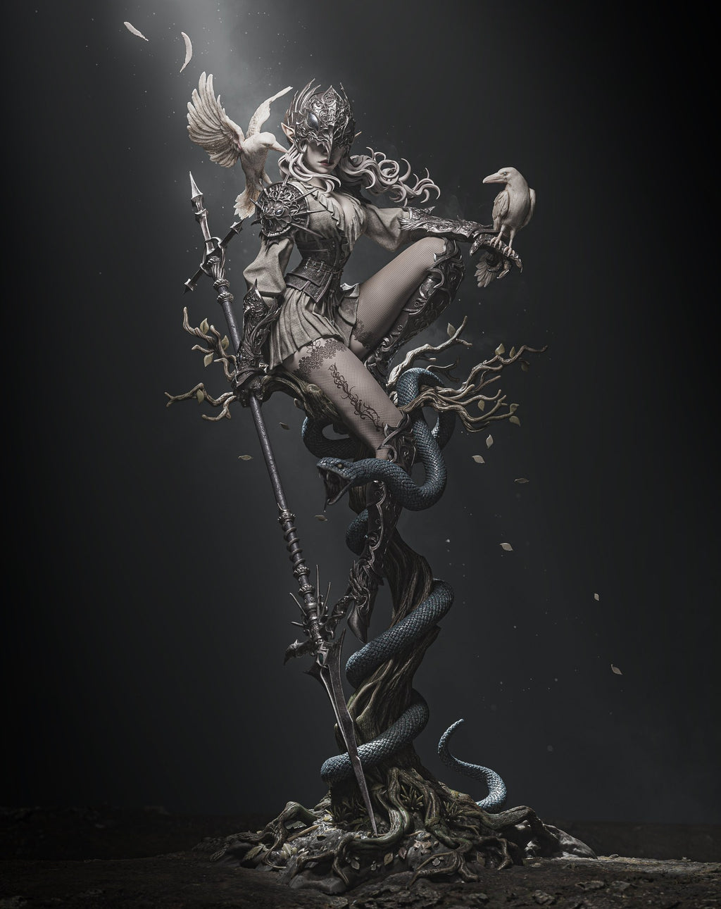 Lenora Queen of Crows — studio render 3
