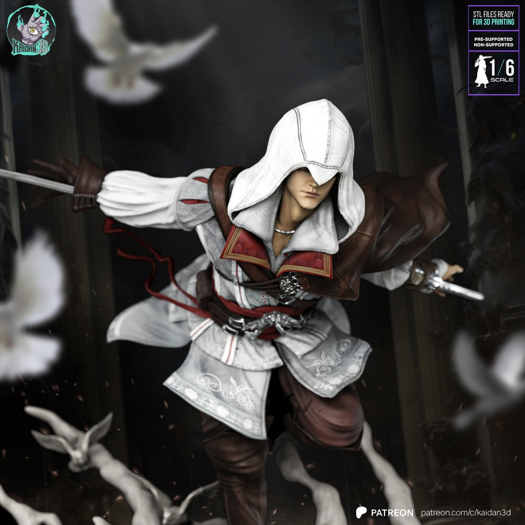 Ezio Auditore (Assassin's Creed) resin figure by Kaidan 3D — studio render 1