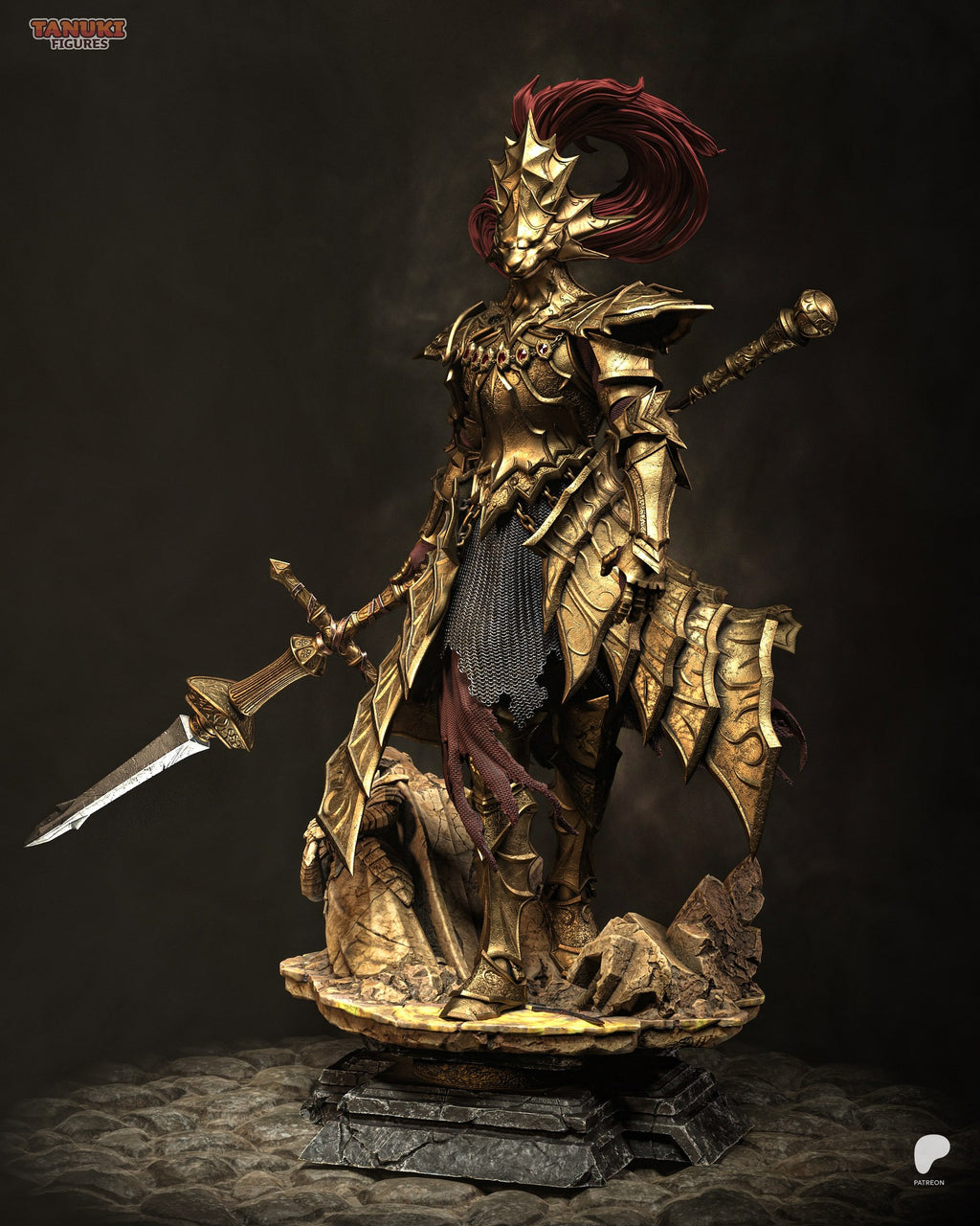 Ornstein (Dark Souls) resin figure by Tanuki Figures — studio render 2