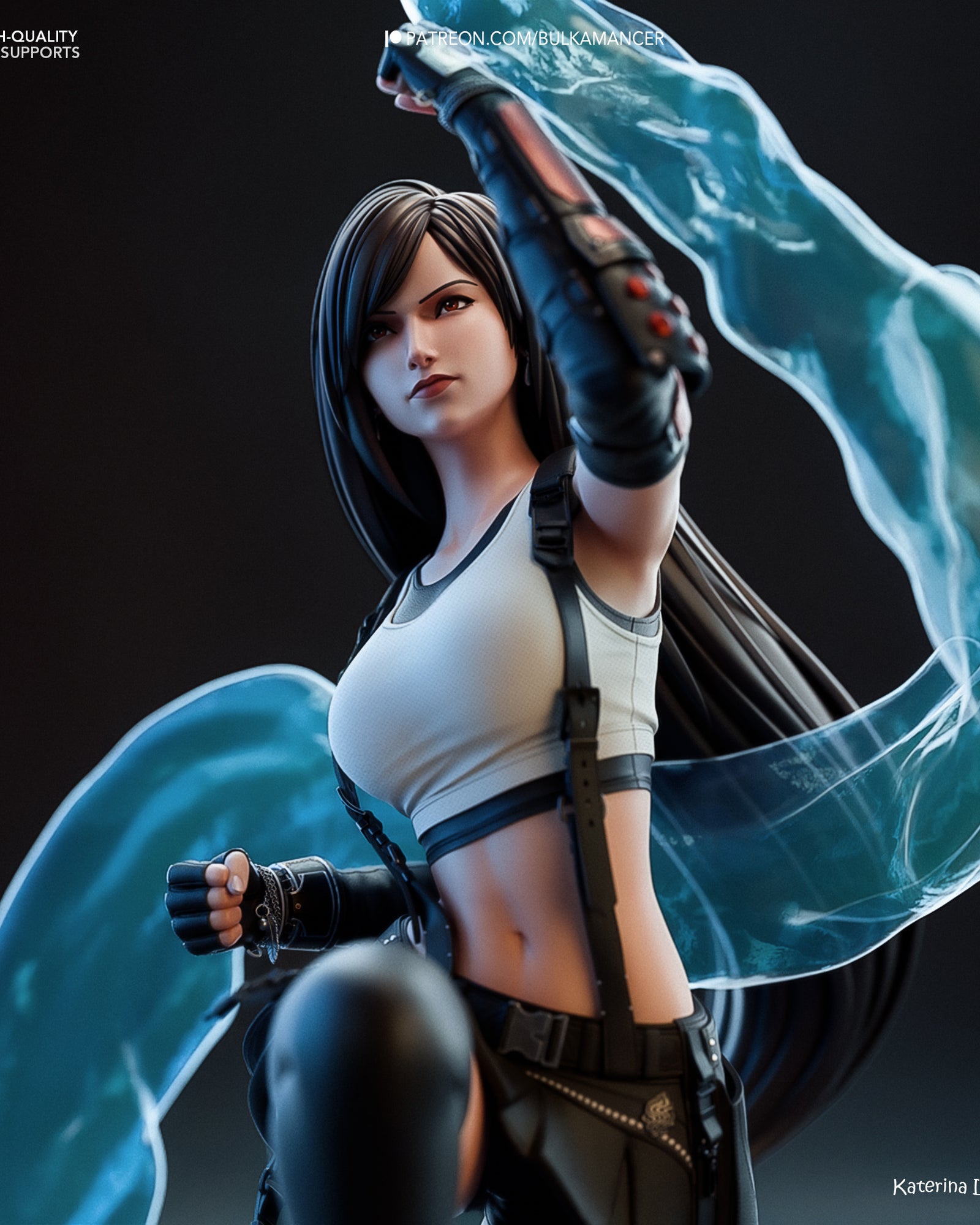 Tifa Lockhart (Final Fantasy) resin figure by Bulkamancer — studio render 2