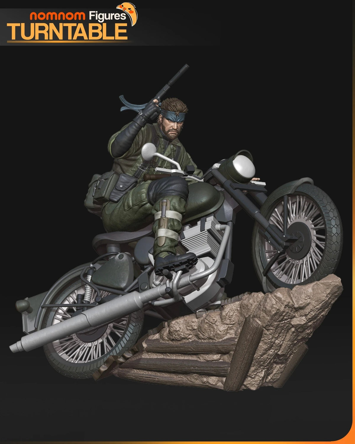 Naked Snake Metal Gear Solid resin figure by NomNom Figures — studio preview 4
