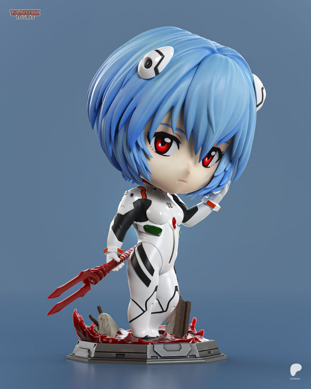 Rei Ayanami (Evangelion) resin figure by Tanuki Figures — studio render 4