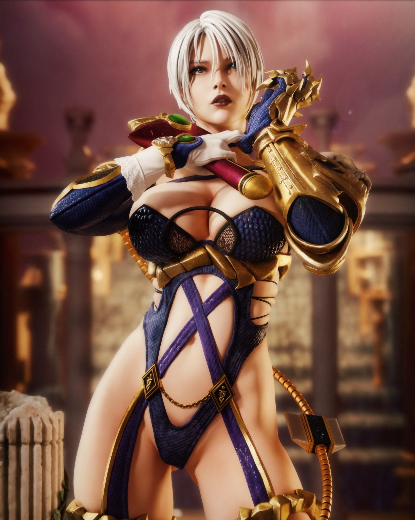 Ivy Valentine Soulcalibur resin figure by CA 3D Studios — studio preview 1