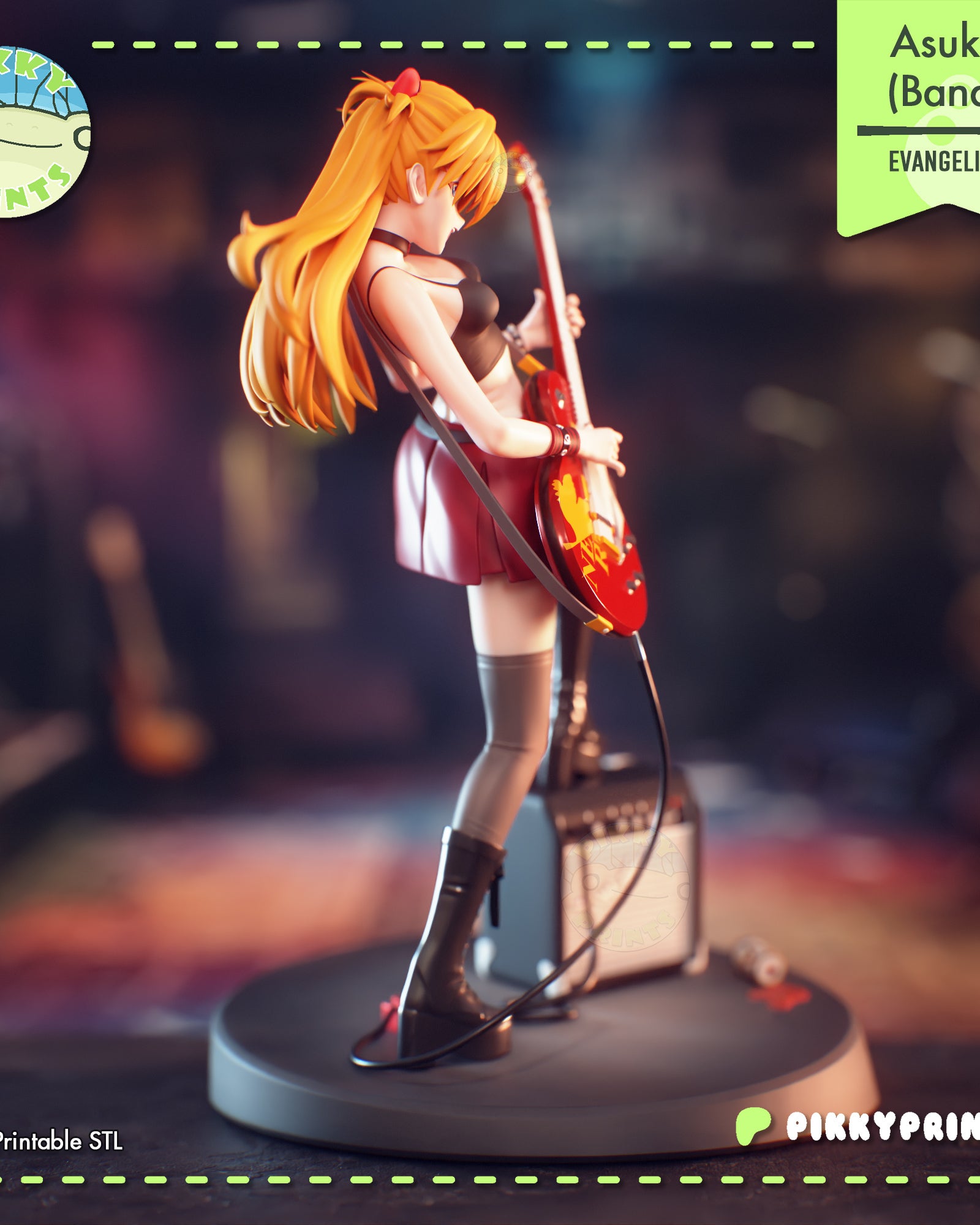 Asuka Langley (Evangelion) resin figure by PikkyPrints — studio render 5