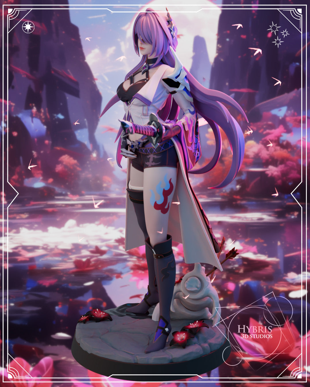 Acheron (Honkai Star Rail) resin figure by Hybris Studios — studio render 7