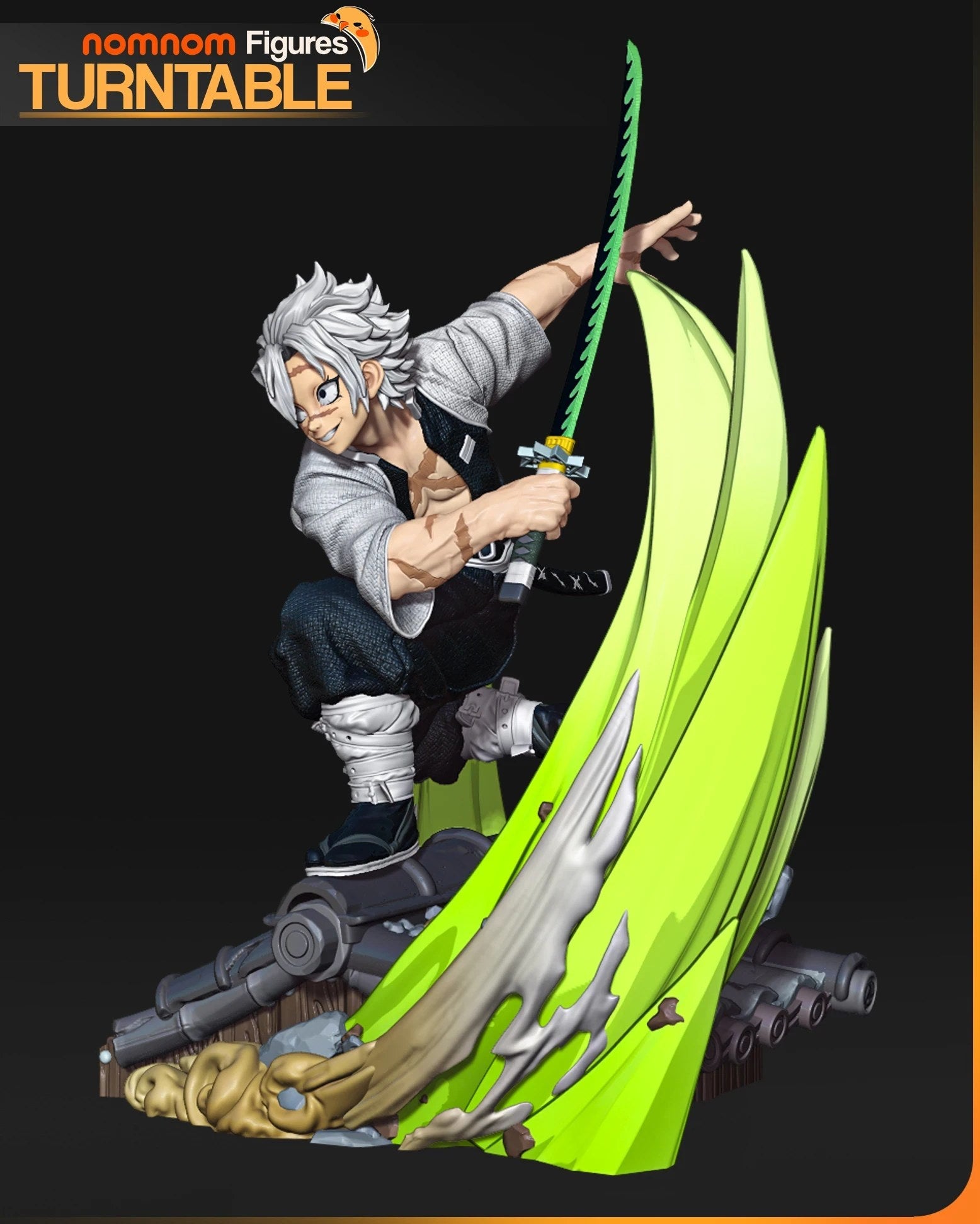 Sanemi Shinazugawa Demon Slayer resin figure by NomNom Figures — studio preview 5