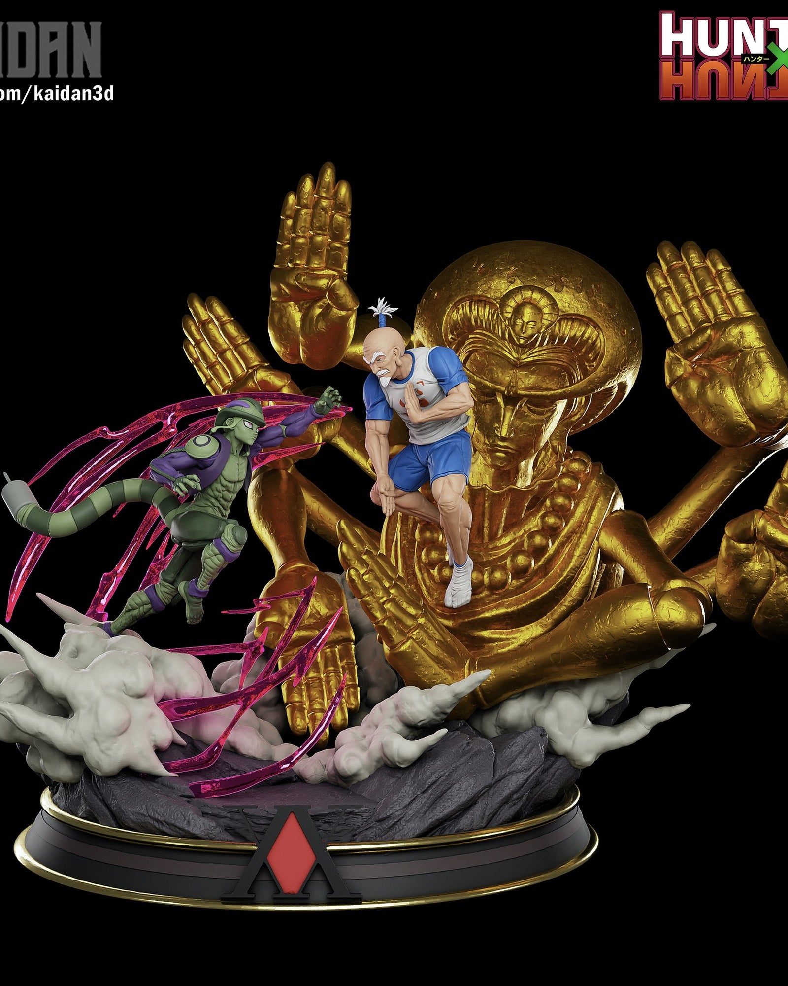 Netero and Meruem (Hunter x Hunter) resin figure by Kaidan 3D — studio render 2
